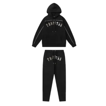 Trapstar Irongate Arch Chenille Tracksuit Black white
