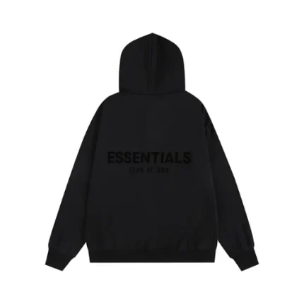 Black Essentials Hoodie1
