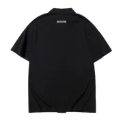 Essentials Black Collar T Shirt1
