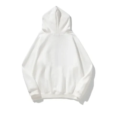 Essentials Embossed Relief White Hoodie1