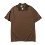 Essentials Marrom Collar T Shirt