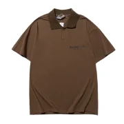 Essentials Marrom Collar T Shirt