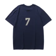Essentials Navy Blue 7 Logo T Shirt1