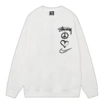 Nike x Stussy Peace Love Sweatshirt Black Front