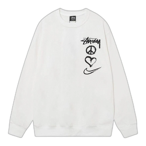 Nike x Stussy Peace Love Sweatshirt Black Front Nike x Stussy Peace Love Sweatshirt Black Front