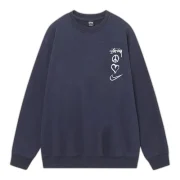 Nike x Stussy Peace Love Sweatshirt Navy Front