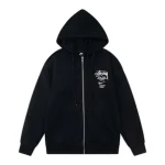 Nike x Stussy Zip Hoodie Black Front