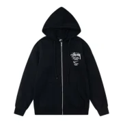 Nike x Stussy Zip Hoodie Black Front