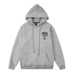 Nike x Stussy Zip Hoodie Grey Front