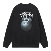 Stussy Angel 8 Ball Sweatshirt Black Back