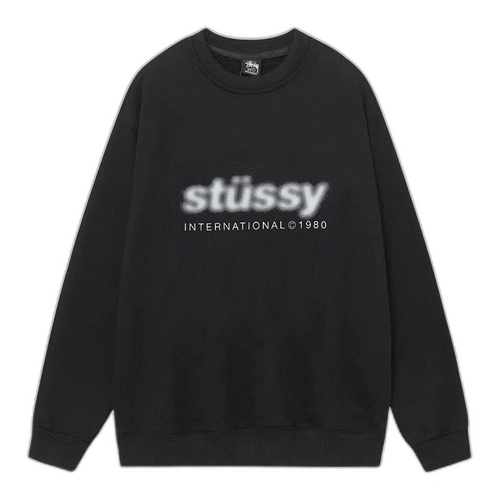 Stussy Blur Sweatshirt Black Front Stussy Blur Sweatshirt Black Front