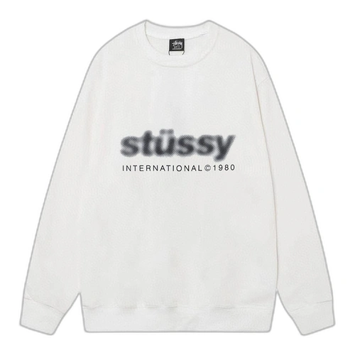 Stussy Blur Sweatshirt White Front Stussy Blur Sweatshirt White Front
