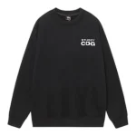 Stussy CDG Sweatshirt Black Front