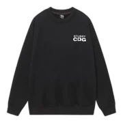 Stussy CDG Sweatshirt Black Front