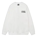 Stussy CDG Sweatshirt White Front