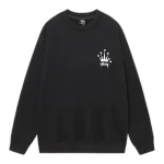 Stussy Crown Sweatshirt Black Front