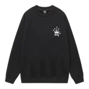 Stussy Crown Sweatshirt Black Front