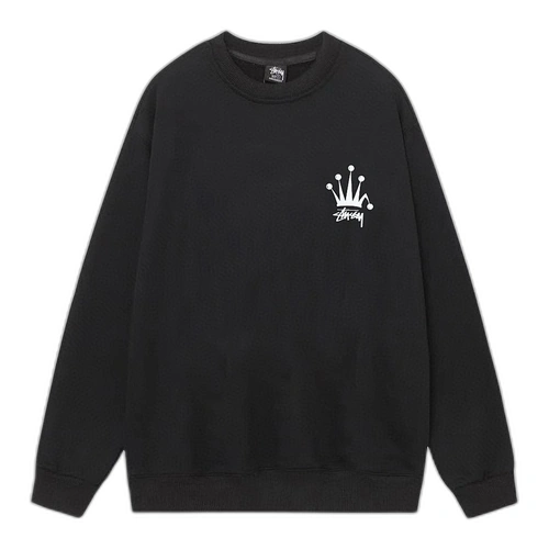 Stussy Crown Sweatshirt Black Front Stussy Crown Sweatshirt Black Front
