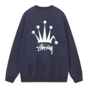 Stussy Crown Sweatshirt Navy Back