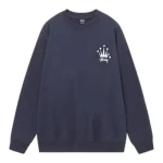 Stussy Crown Sweatshirt Navy Front