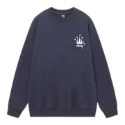 Stussy Crown Sweatshirt Navy Front