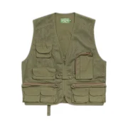 Stussy Denim Tears Fishing Vest Green Front
