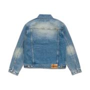 Stussy Denim Trucker Jacket Dark Wash Indigo Back