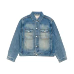 Stussy Denim Trucker Jacket Dark Wash Indigo Front