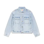 Stussy Denim Trucker Jacket Light Wash Indigo Front
