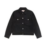 Stussy Denim Trucker Jacket Raw Black Contrast Stitch Front