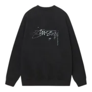 Stussy Faded Script Sweatshirt Black Back