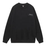 Stussy Faded Script Sweatshirt Black Front