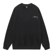 Stussy Faded Script Sweatshirt Black Front