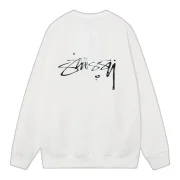 Stussy Faded Script Sweatshirt White Back