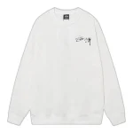 Stussy Faded Script Sweatshirt White Front