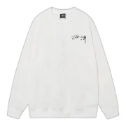 Stussy Faded Script Sweatshirt White Front