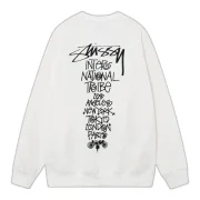 Stussy International Tribe Sweatshirt White Back