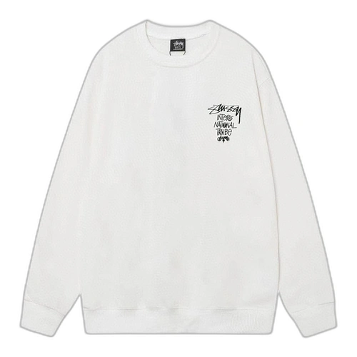Stussy International Tribe Sweatshirt White Front Stussy International Tribe Sweatshirt White Front