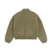 Stussy Nyco Collared Work Jacket Green Back