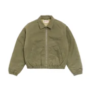 Stussy Nyco Collared Work Jacket Green Front