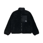 Stussy Sherpa Reversible Jacket Black Front