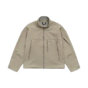 Stussy Soft Shell Jacket Moss Grey Front
