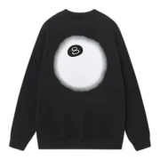 Stussy Spray 8 Ball Sweatshirt Black Back