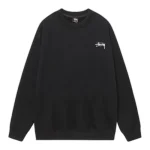 Stussy Spray 8 Ball Sweatshirt Black Front