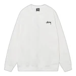 Stussy Spray 8 Ball Sweatshirt White Front