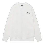 Stussy Spray 8 Ball Sweatshirt White Front