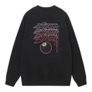 Stussy Stacked 8 Ball Sweatshirt Black Back