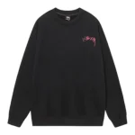Stussy Stacked 8 Ball Sweatshirt Black Front