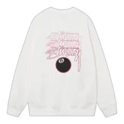 Stussy Stacked 8 Ball Sweatshirt White Back