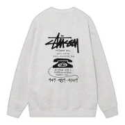 Stussy Telephone Sweatshirt Grey Back